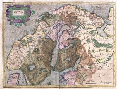 Svédország és Norvégia (metszet alkotó: Gerardus Mercator
