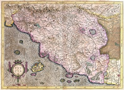 Toszkána, Olaszország (metszet alkotó: Gerardus Mercator