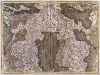 Brabant cím nélküli térképe: Belgium és Hollandia (metszet alkotó: Gerardus Mercator