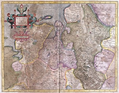 Westfalia, Németország (metszet alkotó: Gerardus Mercator