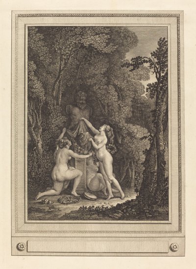 A lelkiismeretes nimfák, 1784. alkotó: Geraud Vidal