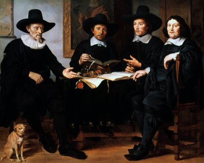 Az amszterdami Coopers and Wine-rackers Guild négy tisztje, 1657. alkotó: Gerbrand van den Eeckhout