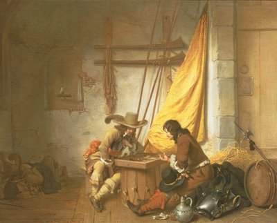 Katonák játszanak Tric-Tracot, 1653 alkotó: Gerbrand van den Eeckhout