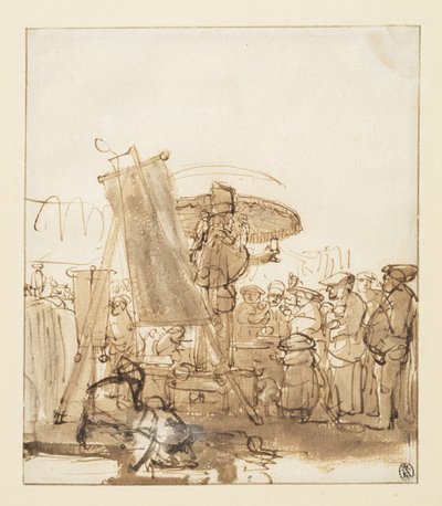 Kuruzsló beszél a tömeghez, 1637 körül alkotó: Gerbrandt van den Eeckhout
