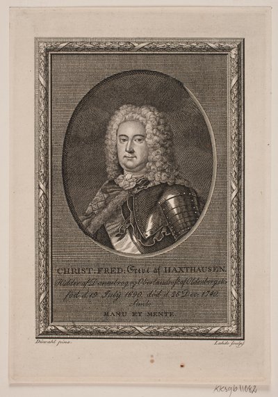 Dán: Christian Frederik Haxthausen grófja alkotó: Gerhard Ludvig Lahde