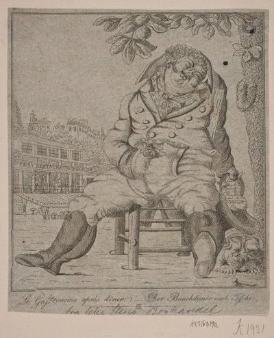 A Gasztronóm vacsora után alkotó: Gerhard Ludvig Lahde