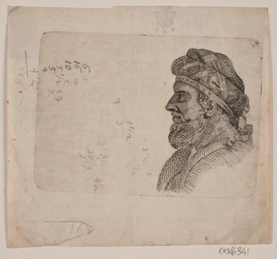 Tanulmány feje öreg ember profiljában alkotó: Gerhard Ludvig Lahde