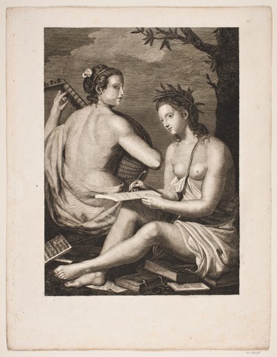 Terpsichore et Kalliope alkotó: Gerhard Ludvig Lahde