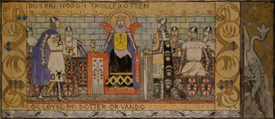 Åsmund a király termében alkotó: Gerhard Munthe