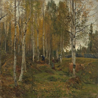 Nyári fenyők ősszel alkotó: Gerhard Munthe