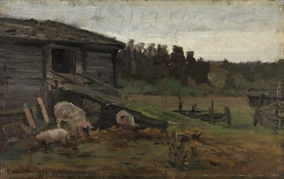 Sertések a Barn Bridge-nél alkotó: Gerhard Munthe