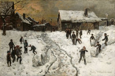 Hógolyózás alkotó: Gerhard Munthe