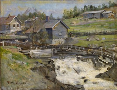 A Stange-i vízesés Hedmark megyében alkotó: Gerhard Munthe