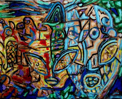 Alien Abstract,2019 (olaj, vászon) alkotó: Gerhardt Isringhaus