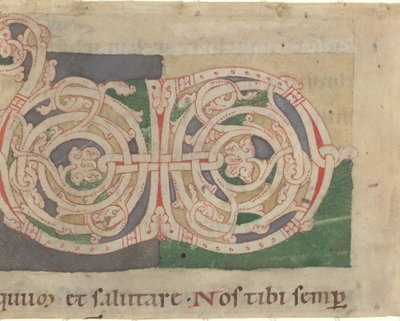 V és D kezdőbetűk alkotó: German 12th Century