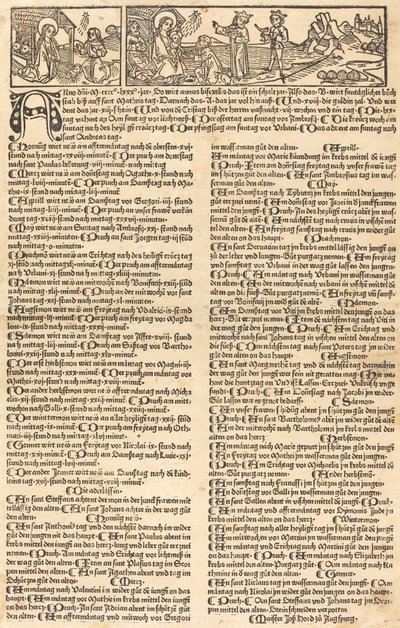 Naptár a születéssel és az imádattal alkotó: German 15th Century