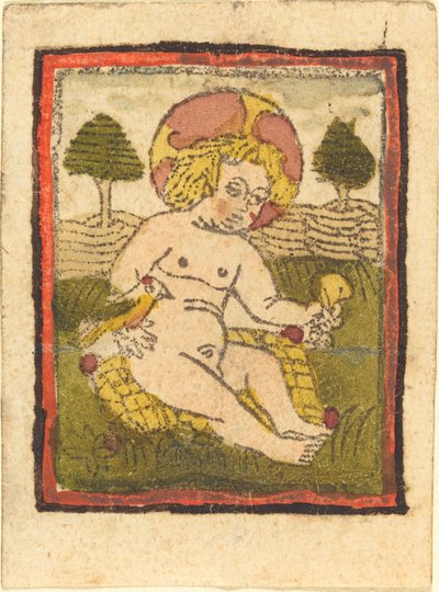 Krisztus gyermeke madárral alkotó: German 15th Century
