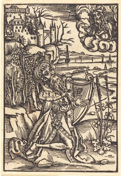 David hárfán játszik alkotó: German 15th Century
