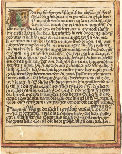 Buzdítás a kapzsiság ellen alkotó: German 15th Century