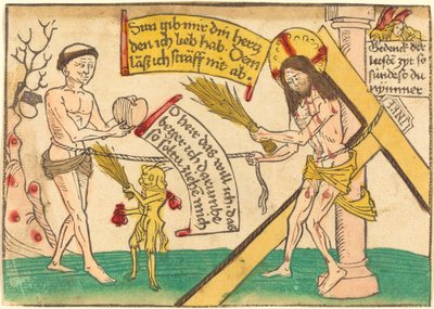 Jézus a hűségeseket a szívükhöz vonzza alkotó: German 15th Century