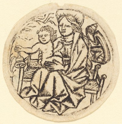 Madonna és a gyermek csengővel alkotó: German 15th Century