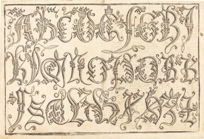 Díszítő ábécé alkotó: German 15th Century