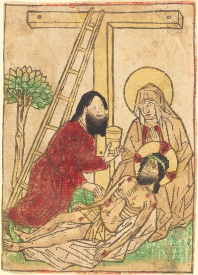 Pietà Szent Jánossal alkotó: German 15th Century