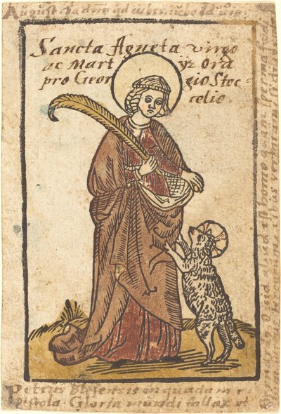 Szent Ágnes alkotó: German 15th Century
