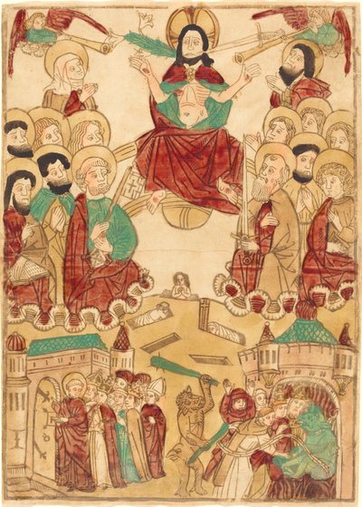 Az utolsó ítélet az apostolokkal alkotó: German 15th Century