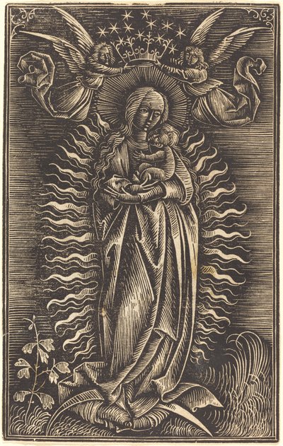 A két angyal által megkoronázott Szűz alkotó: German 15th Century