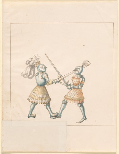 Freydal, Maximilianus I. császár tornája és tornája: Gyalogharcok (Jousts) (III. kötet): 158. tábla alkotó: German 16th Century