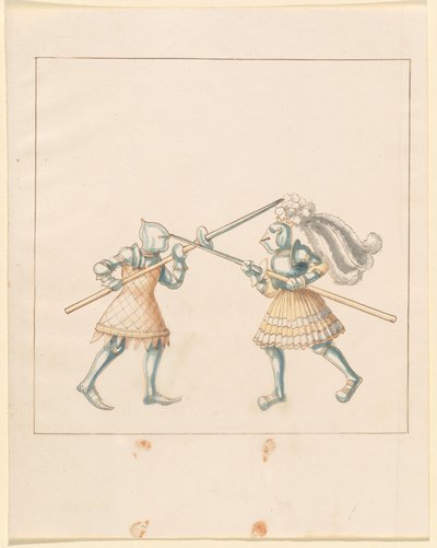 Freydal, Maximilian I. császár tornája és tornája: Gyalogharcok (Jousts) (III. kötet): 149. tábla alkotó: German 16th Century