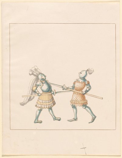 Freydal, Maximilianus I. császár tornája és tornája: Gyalogharcok (Jousts) (III. kötet): 148. tábla alkotó: German 16th Century