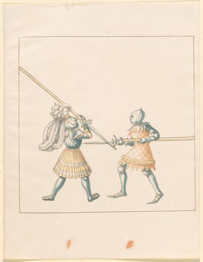 Freydal, Maximilian I. császár tornája és tornája: Gyalogharcok (Jousts) (III. kötet): 147. tábla alkotó: German 16th Century