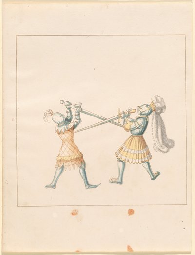 Freydal, Maximilianus I. császár tornája és tornája: Gyalogharcok (Jousts) (III. kötet): 159. tábla alkotó: German 16th Century