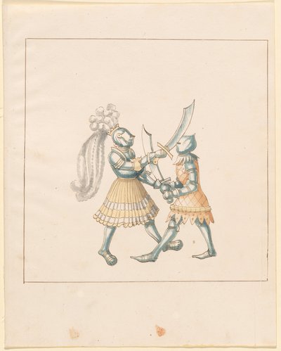 Freydal, Maximilianus I. császár tornája és tornája: Gyalogharcok (Jousts) (III. kötet): 153. tábla alkotó: German 16th Century