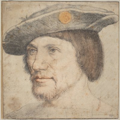 Kalapot viselő férfi portréja éremmel alkotó: German 16th Century