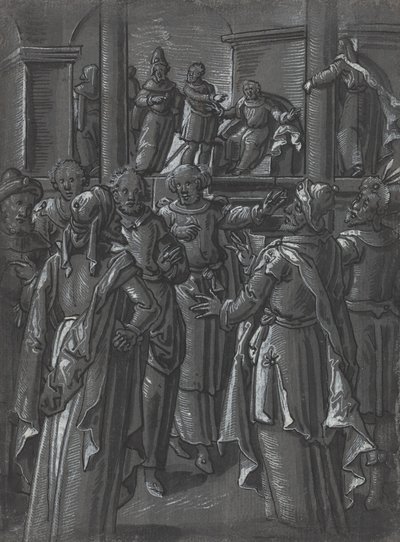 A főpap Pilátus előtt [verso] alkotó: German 16th Century