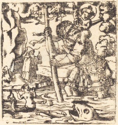 Szent Kristóf alkotó: German 16th or 19th Century