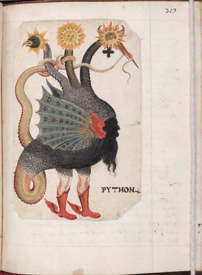 Python innen: Alchemical and Rosicrucian Compendium, 1760 körül alkotó: German Master