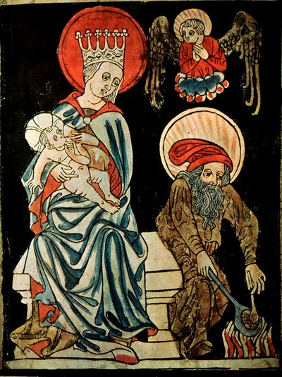 Pihenjen az egyiptomi repülésen, c1410 alkotó: German Master