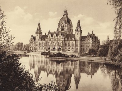 Új városháza, Hannover (fekete-fehér fotó) alkotó: German Photographer