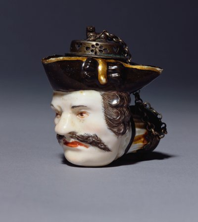 Schmiedel fejének mintájára készült meisseni portré pipatál, 1750 körül (porcelán) alkotó: German School