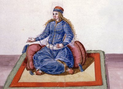 Az oszmán szultán udvarának kedvence, 1600 körül (akvarell) alkotó: German School