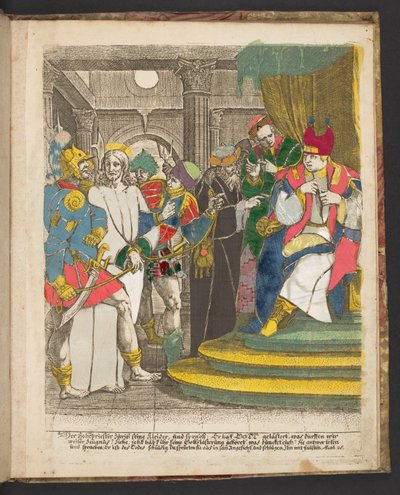 Egy oldal a Jézus Krisztus életéből származó témákat tartalmazó metszetsorozat c. 1725 alkotó: German School