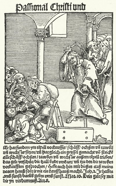 Egy oldal Luther Passional Christi und Antichrist című anti-röpiratából alkotó: German School