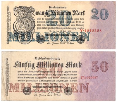 Huszonötvenmillió márka bankjegy, 1923 alkotó: German School