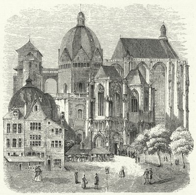 Aacheni katedrális (metszet) alkotó: German School