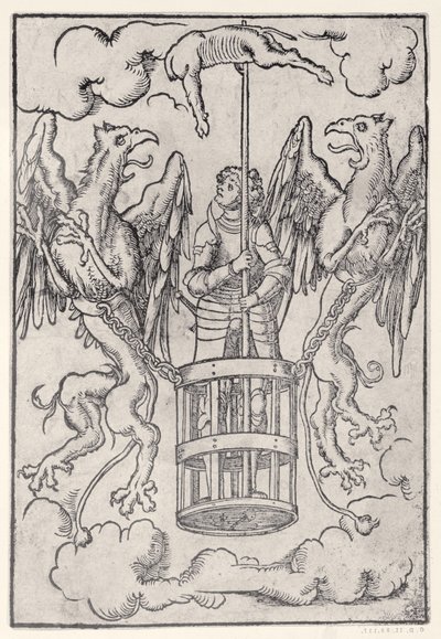 Nagy Sándort két griff vitte a levegőbe, 1525 körül alkotó: German School