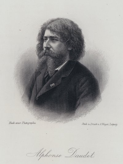 Alphonse Daudet francia regényíró (metszet) alkotó: German School